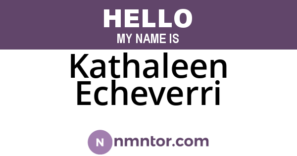 Kathaleen Echeverri