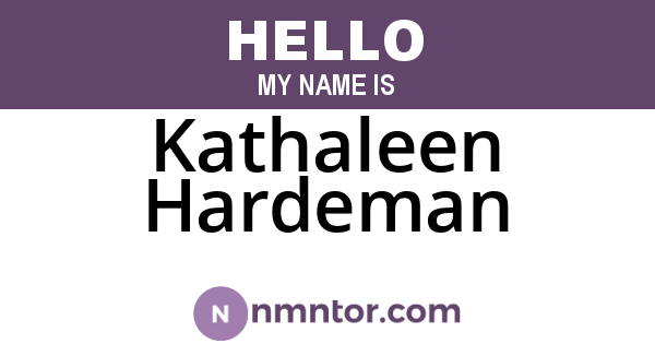 Kathaleen Hardeman
