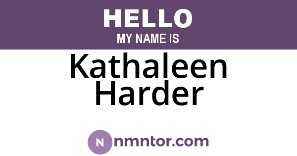 Kathaleen Harder
