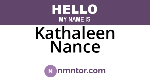 Kathaleen Nance