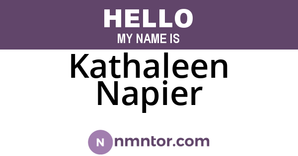 Kathaleen Napier