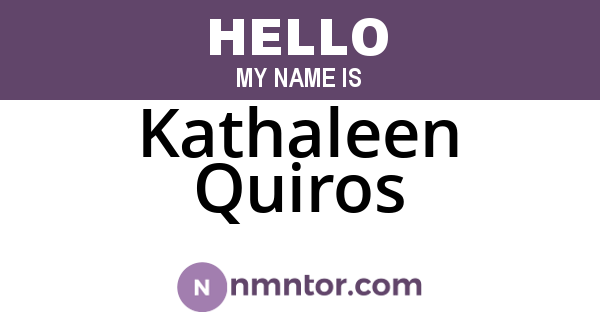 Kathaleen Quiros