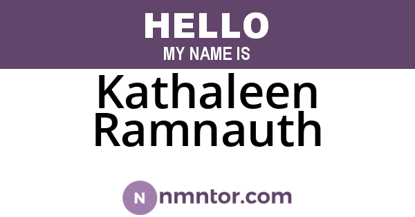 Kathaleen Ramnauth
