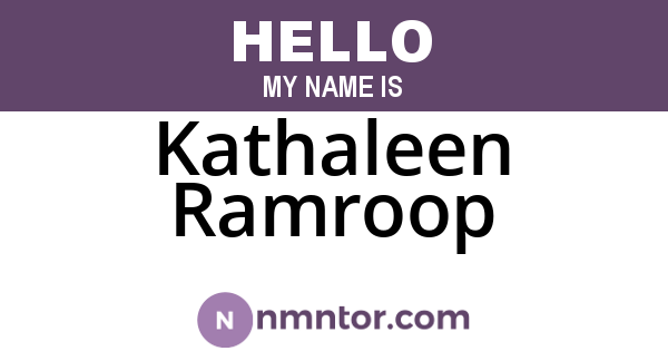 Kathaleen Ramroop