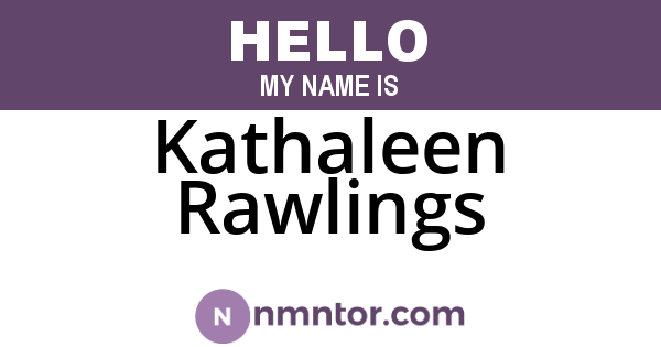Kathaleen Rawlings