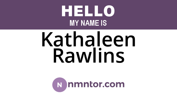 Kathaleen Rawlins