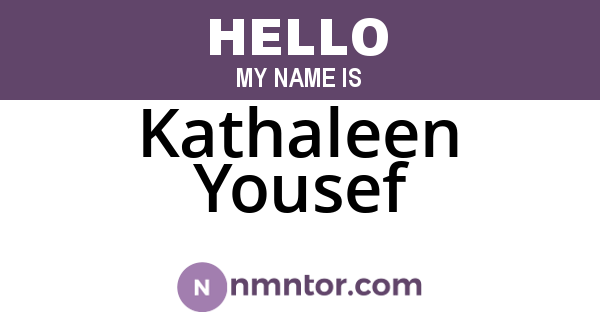 Kathaleen Yousef