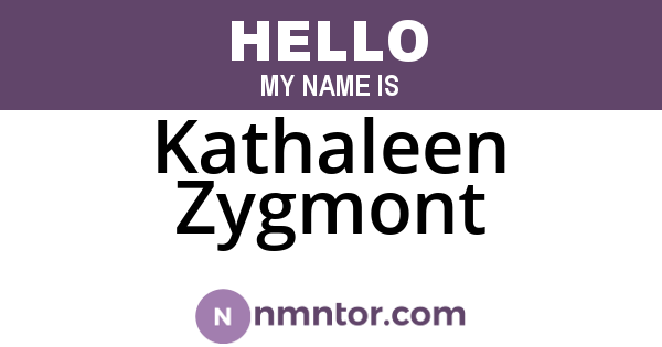 Kathaleen Zygmont