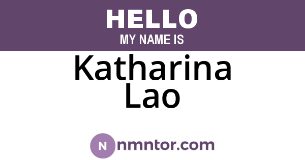 Katharina Lao