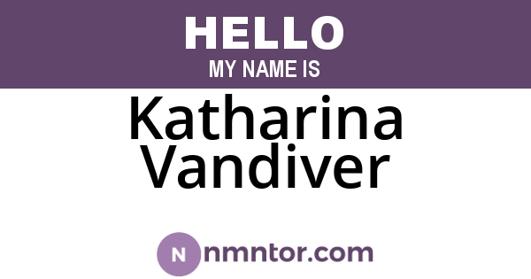 Katharina Vandiver