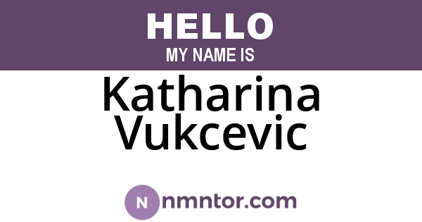 Katharina Vukcevic