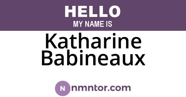 Katharine Babineaux