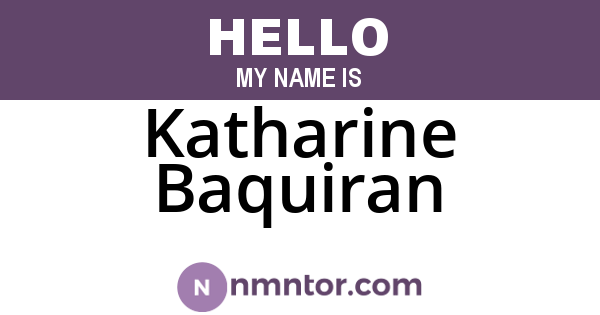 Katharine Baquiran