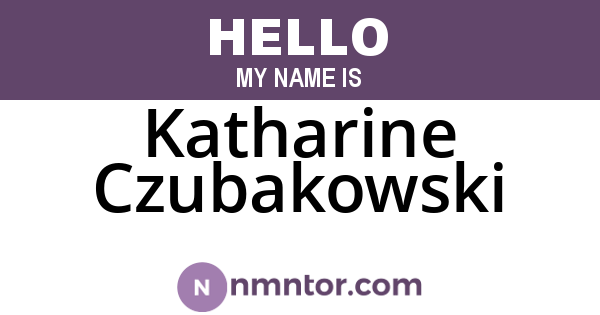 Katharine Czubakowski