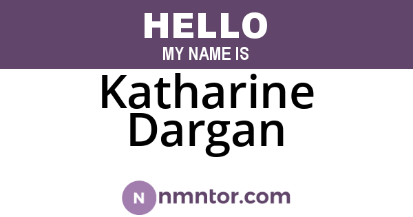 Katharine Dargan