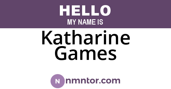 Katharine Games