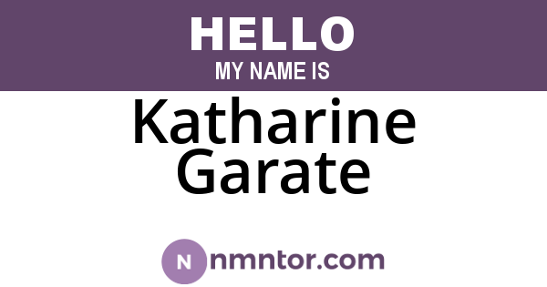 Katharine Garate