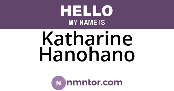 Katharine Hanohano
