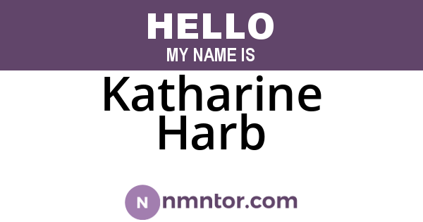 Katharine Harb