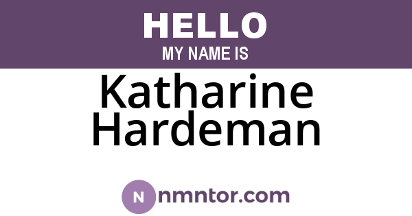 Katharine Hardeman