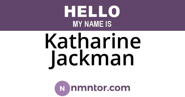 Katharine Jackman