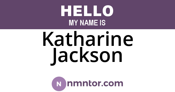 Katharine Jackson
