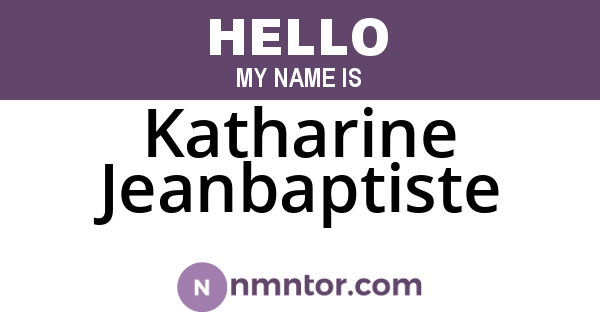 Katharine Jeanbaptiste