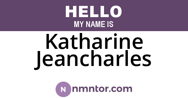 Katharine Jeancharles