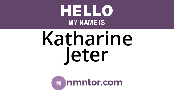 Katharine Jeter