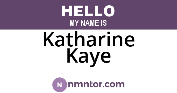 Katharine Kaye
