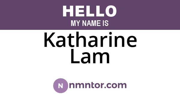 Katharine Lam