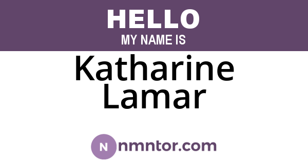 Katharine Lamar