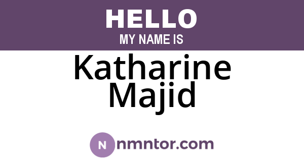Katharine Majid