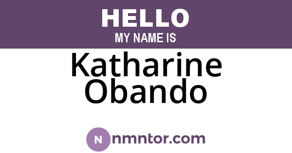 Katharine Obando