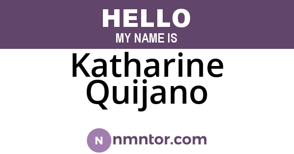 Katharine Quijano