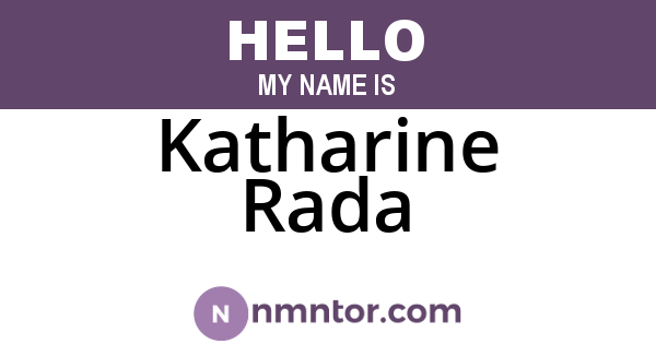 Katharine Rada