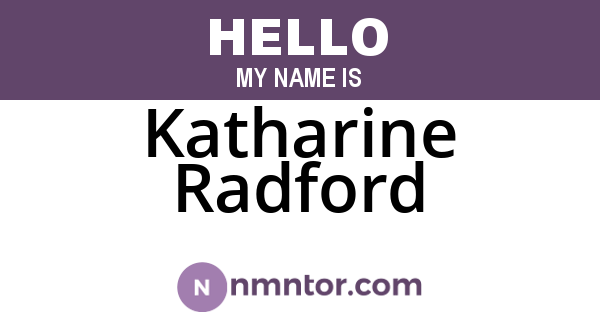 Katharine Radford