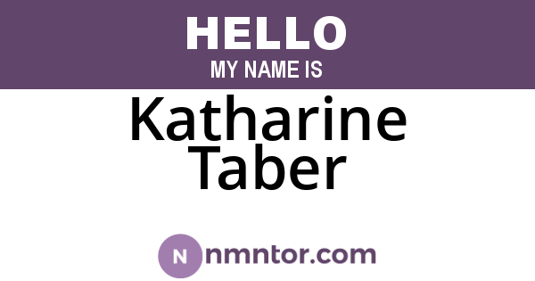 Katharine Taber