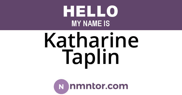 Katharine Taplin