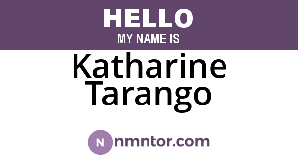 Katharine Tarango