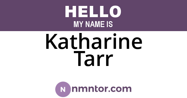 Katharine Tarr