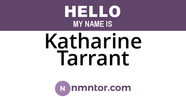 Katharine Tarrant