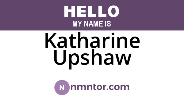 Katharine Upshaw