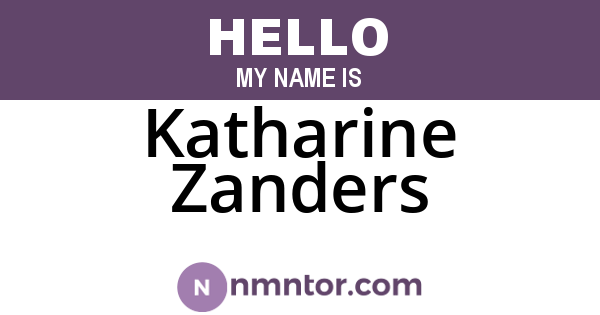 Katharine Zanders