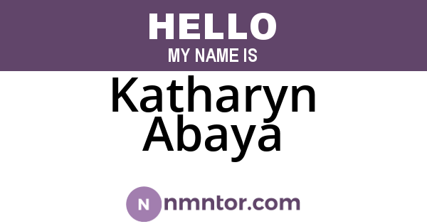 Katharyn Abaya