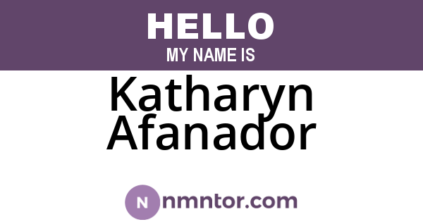 Katharyn Afanador