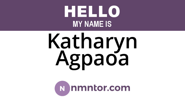 Katharyn Agpaoa