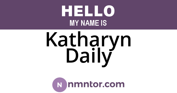 Katharyn Daily