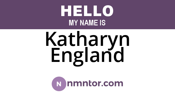 Katharyn England