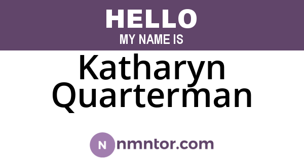 Katharyn Quarterman